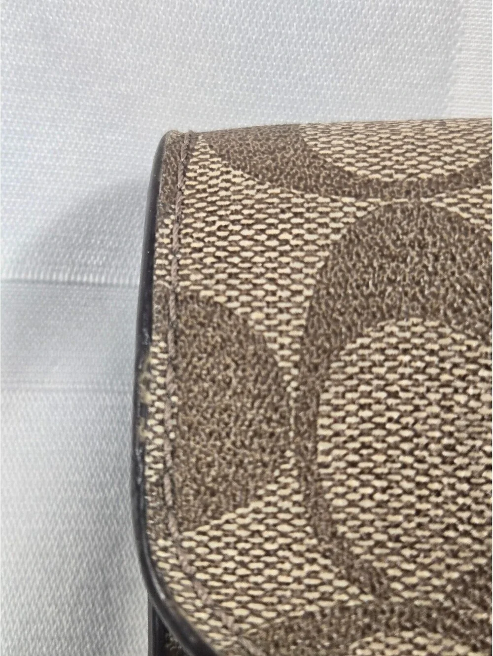 Beautiful Coach Peyton Signature Slim Envelope Wallet Khaki
